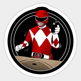 Red Ranger dancing Sticker